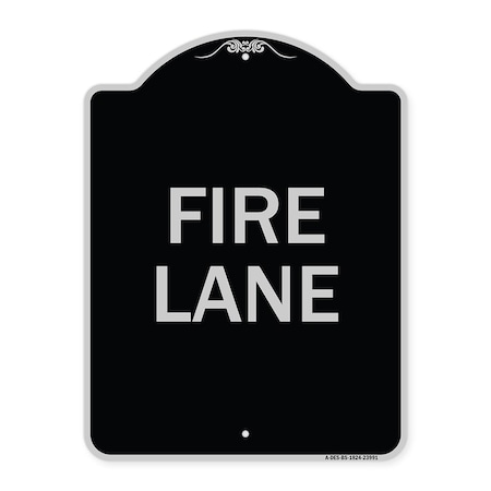 Signmission Fire Lane Supplementary Heavy-Gauge Aluminum Architectural Sign, 24" x 18", BS-1824-23991 A-DES-BS-1824-23991